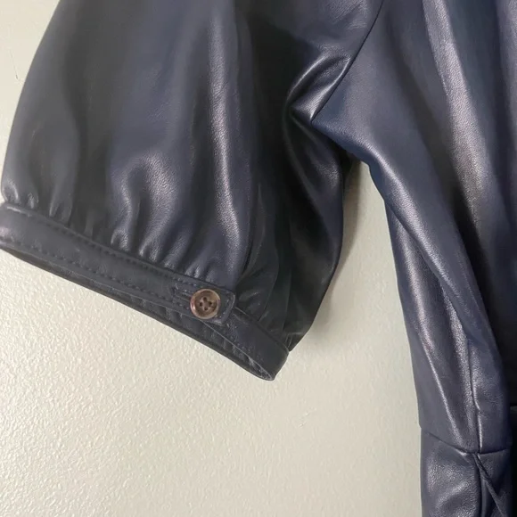 Ann Taylor Blue Faux Leather Dress - Picture 11 of 11